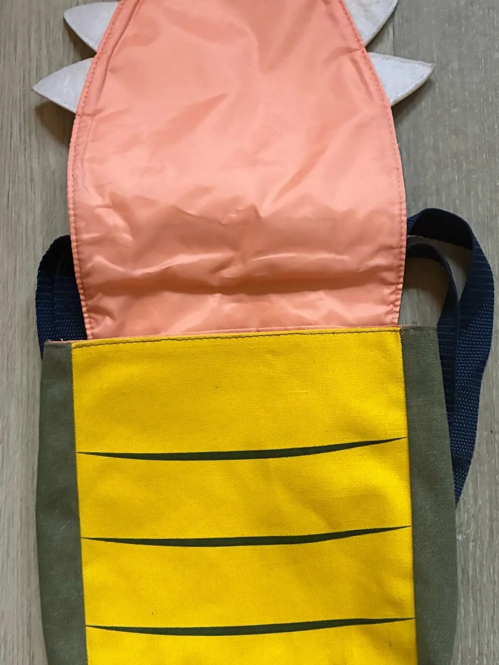 Cat & Jack Olive Green Crocodile Kids' Backpack with Yellow & White Accents